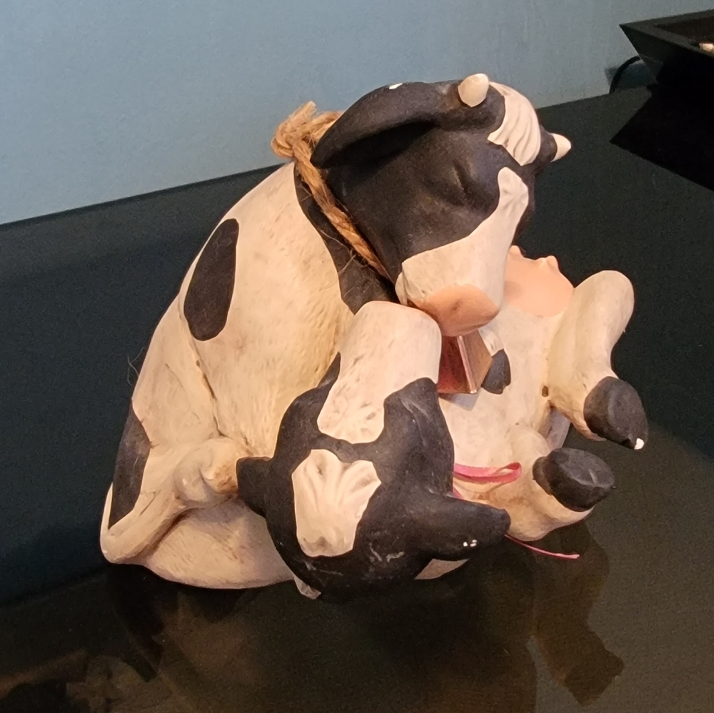 Vintage Scioto Ceramic Cow Art 5-23-52